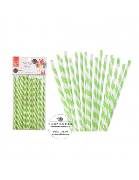 Lollipops green stick (24buc)