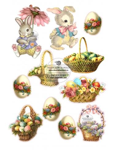 Edible image of vintage baskets and...