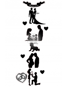 Our Love - silhouettes edible