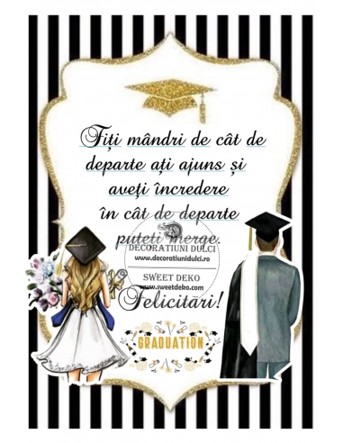 Graduation card, cake image