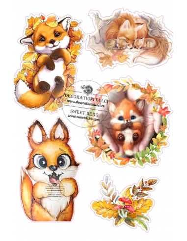 Edible image of autumn foxes