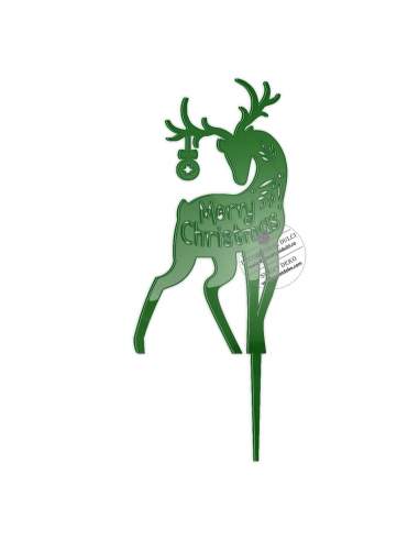Christmas cake topper, reindeer with...