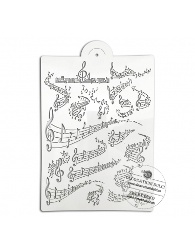 Cake stencils  musical staves  with...