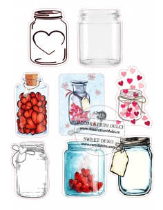 Edible image, jars of love