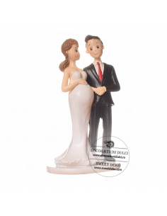 Figurine torta, sposi incinta