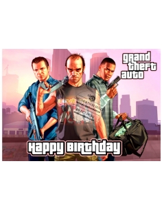 GTA Happy Birthday, edible...