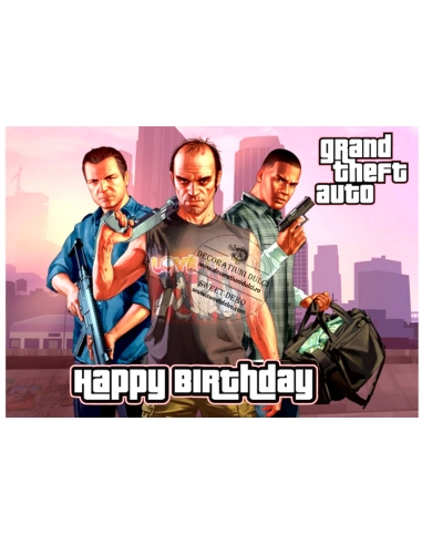 GTA Happy Birthday, image comestible...