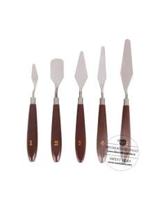 Set of 5 spatulas for painting