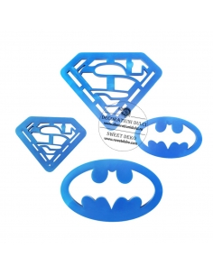 Superman et batman logo coupe