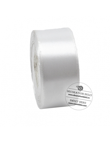 White satin ribbon, width 4cm /...