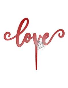 LOVE cake topper, font with...