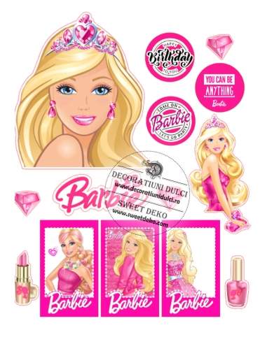 Wonderful Barbie edible image for cake