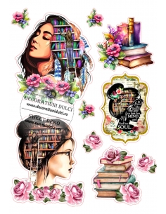 Essbares Bild | Bücher Mädchen