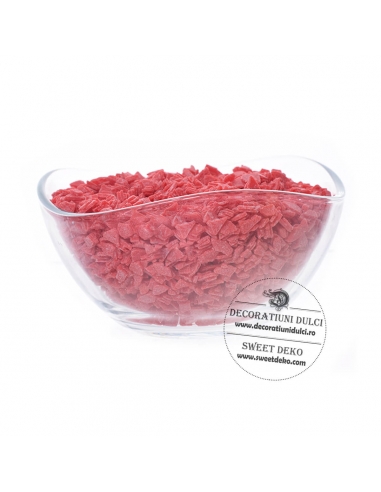 Red sequins, candy melts flakes, 500g