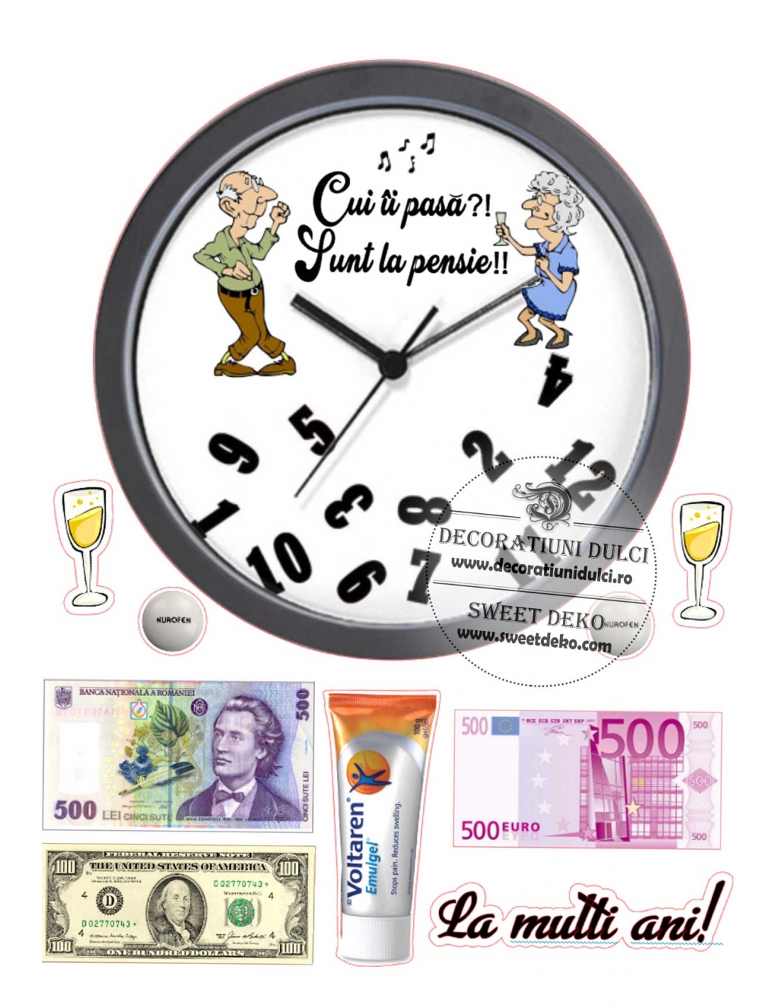 Retirement clock Edible image