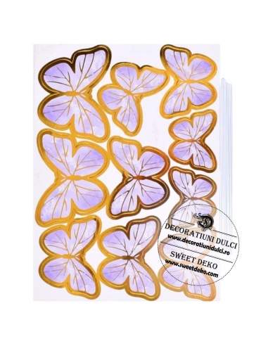 Lila Papier-Schmetterlinge mit...