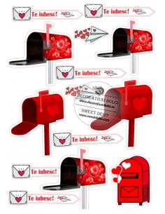 Edible image with mailboxes