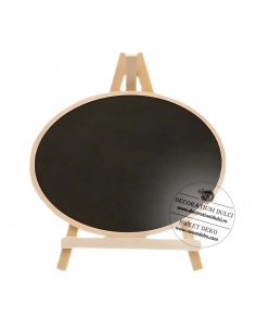 Oval wooden display board...