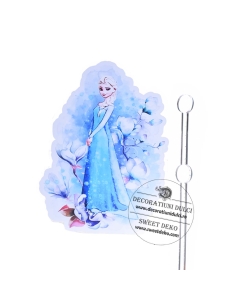 Cake topper en carton Elsa - Valse des fleurs