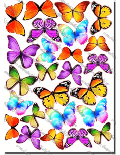 Imagine comestibila fluturi colorati 