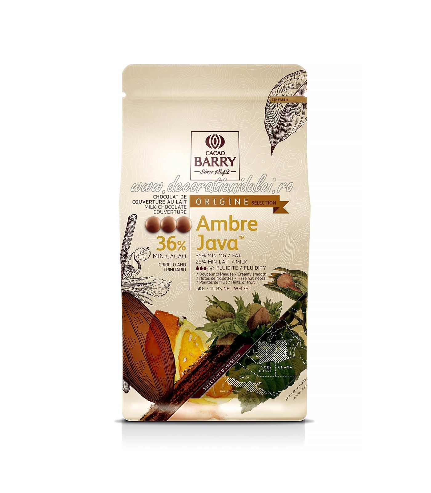 Ambre Java - milk chocolate 36% -...