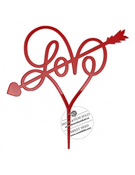 Cake topper cuore d'amore,...
