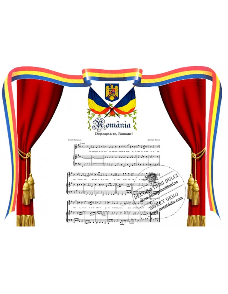 Photo comestible hymne Roumanie