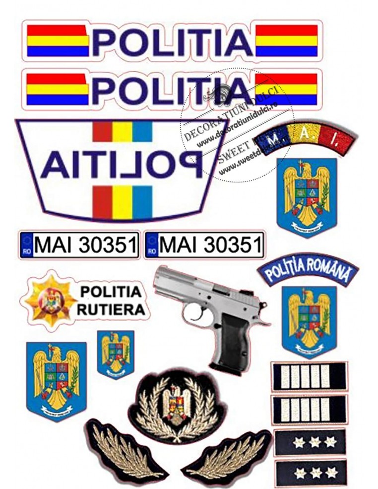 Rumänische polizei abzeichen essbares...