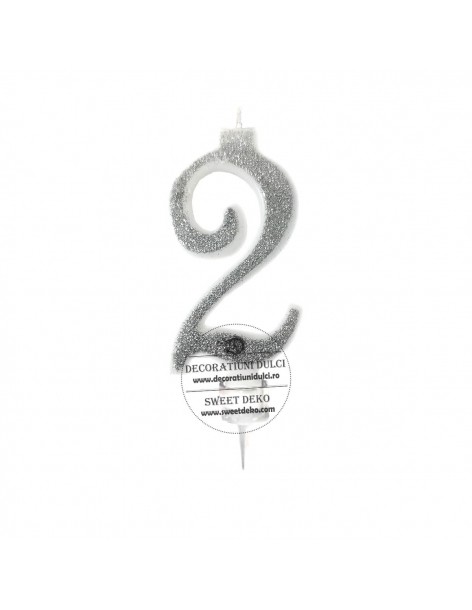Silver numeral candle, for...