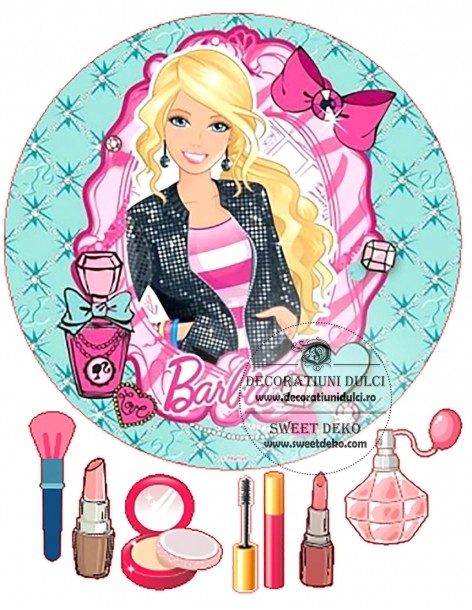 Barbie Fashion kerek ehető kép
