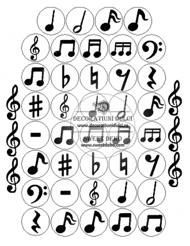 Picture edible circles musical scores