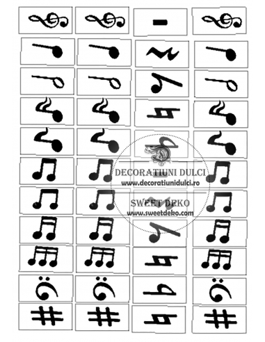 Edible image rectangles musical scores