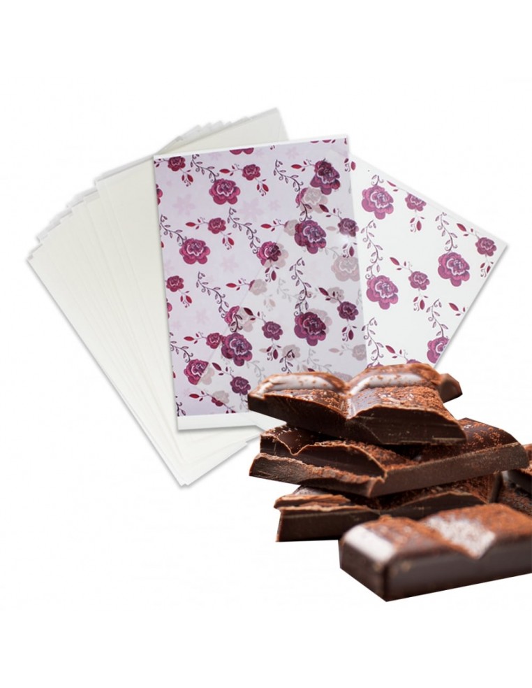 25 feuilles KOPYFORM Choco Sheets Feuilles Transfert Chocolat A4 TP525 