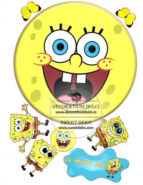 Spongebob edible image circle
