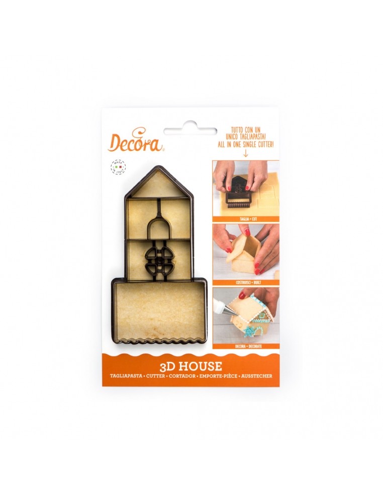 3d house plastic cookie cutter, Decora