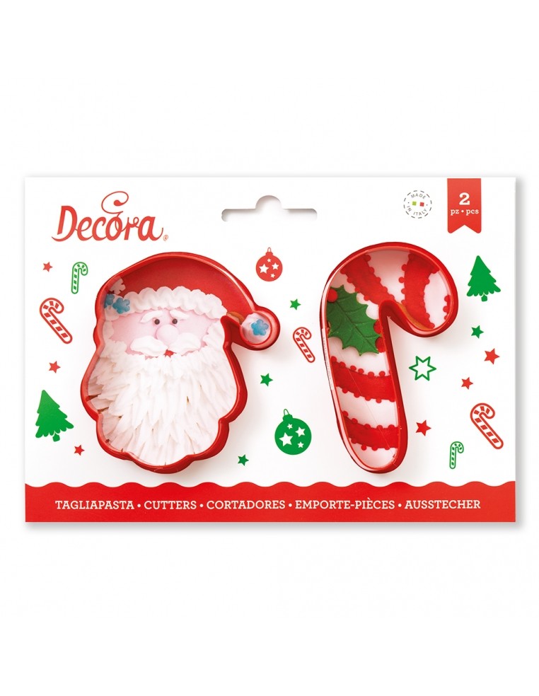 Santa claus and candy cane pastry...