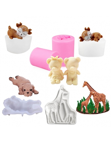 Silicone molds in the shape of animals