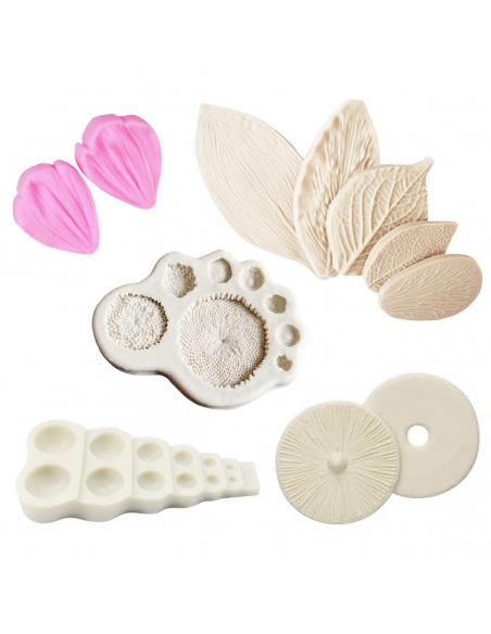 Molds for forming flowers/leaves, veiners